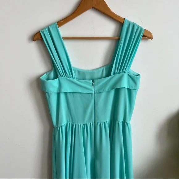 Vintage Tricoville London Blue Midi Dress Size 6 Sleveless Turquoise - Picture 5 of 16
